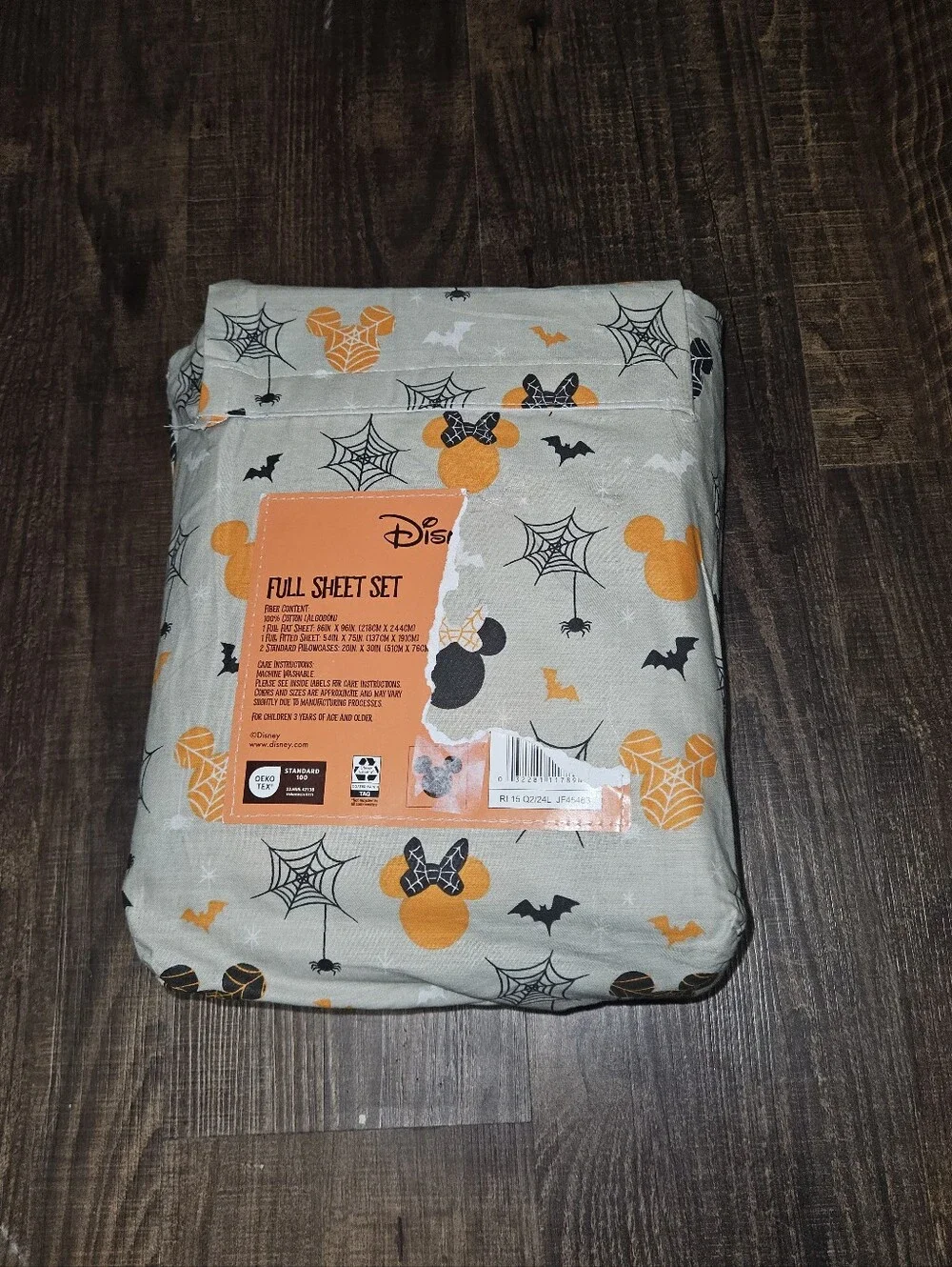 Disney Halloween Full Size Sheet Set Mickey Mouse